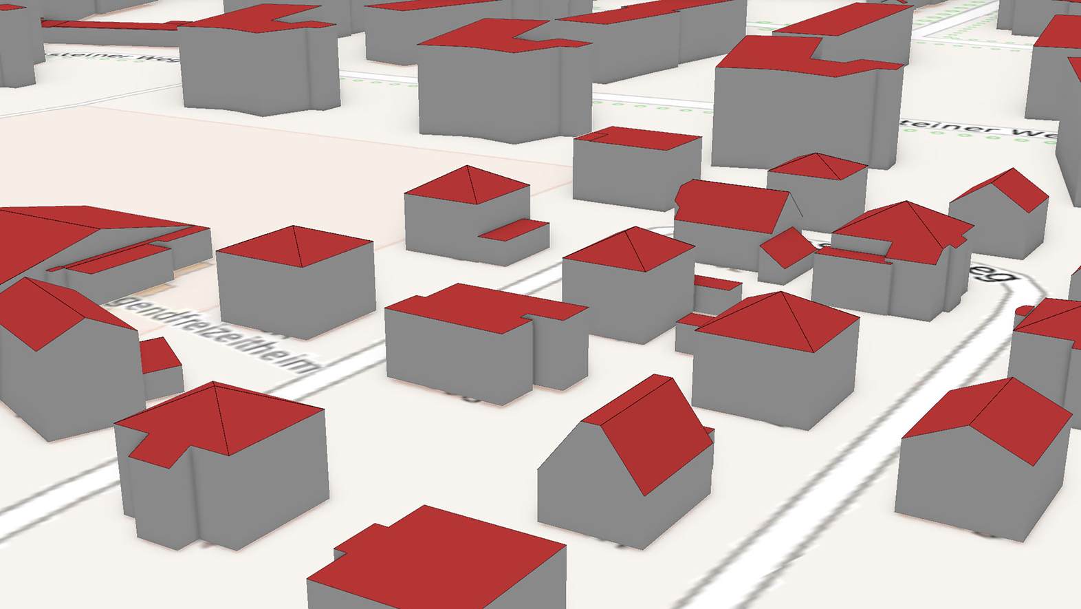 Bild zeigt das 3D-Gebäudemodell im Level of Detail 2